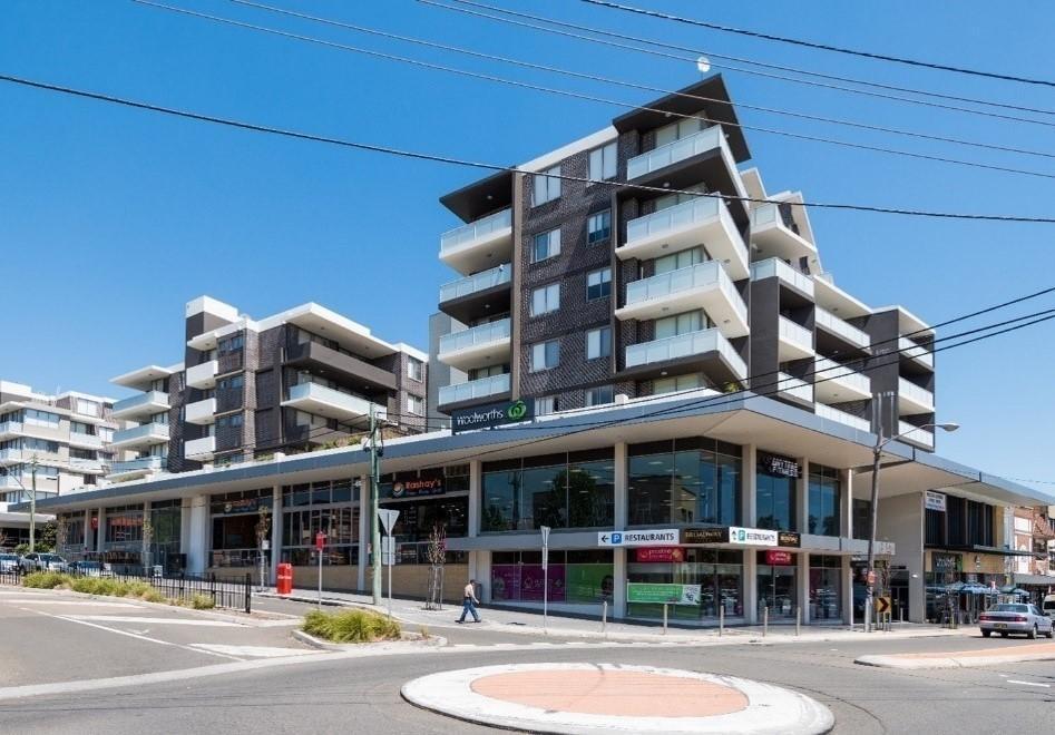 A modern shopping center managed under managed under RAM inside a REIT and listed on ASX, with a full-line Woolworths supermarket as the anchor tenant, providing 37% of the total gross income.